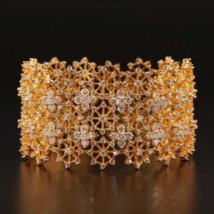 ✧ Rhinestone lattice bracelet